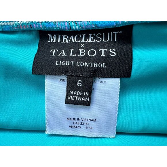 Talbots MIRACLESUIT Sz 6 Swim Skirt Light Control ~ Coastal Pastel EUC - Picture 6 of 6
